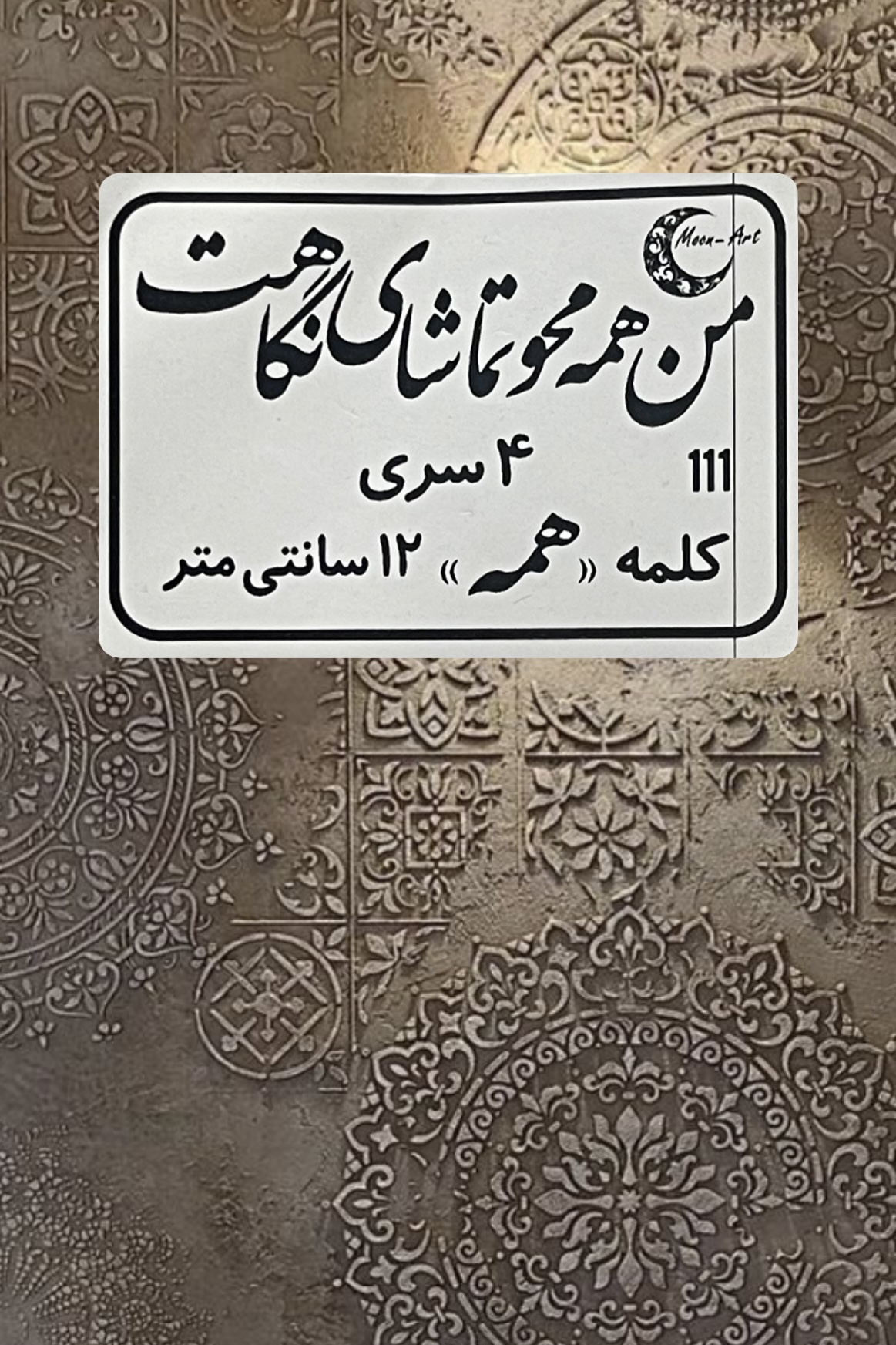 حروف کالیگرافی(کد٢)(من همه محو تماشای نگاهت)